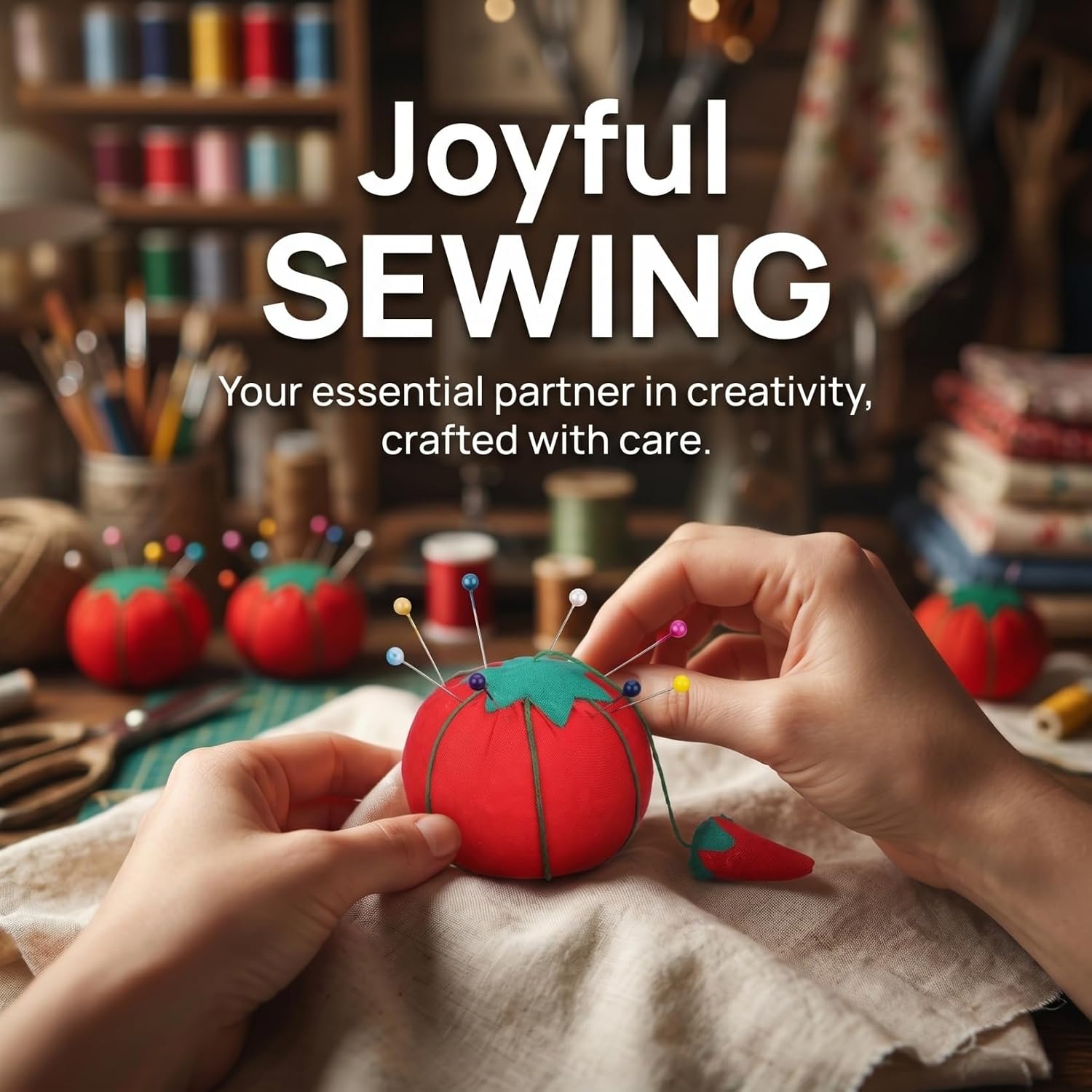 IWOWHERO 12pcs Tomato Pin Tomatoes Household Cushion Sewing Tool Compact Cushion Sewing Supply Pin Pin Cushions for Sewing Cute Pin Rest Sewing Kit Round Fabric