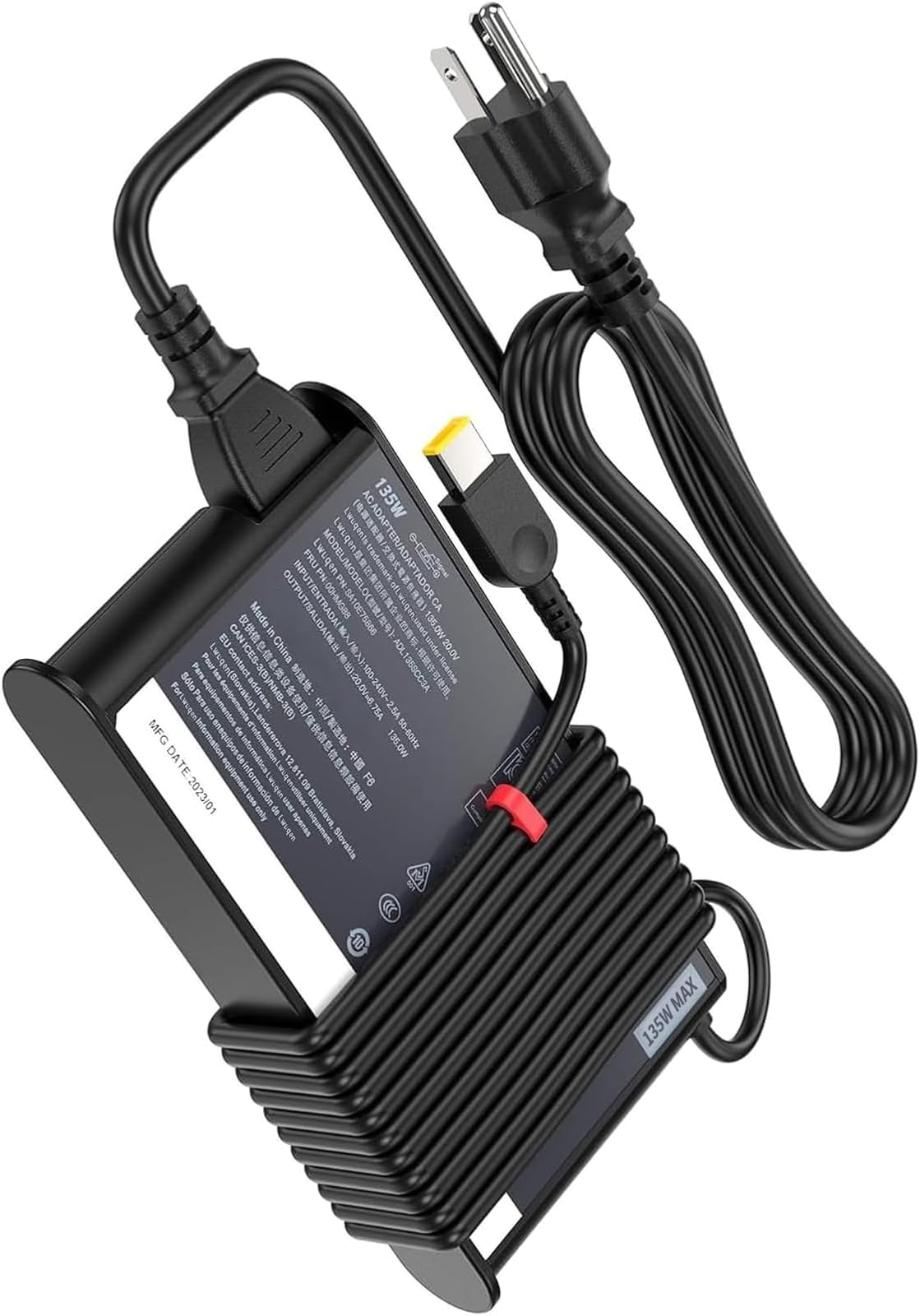 135W AC Charger Compatible with Lenovo ThinkPad X1 Extreme Gen 1 2 3 4 5 W540 W541 T440 T440S T440P T470P T540p T15p Ideapad Yoga Y50-70 Y50-80 Y50p Y50p-70 Y50c Laptop Power Supply Adapter