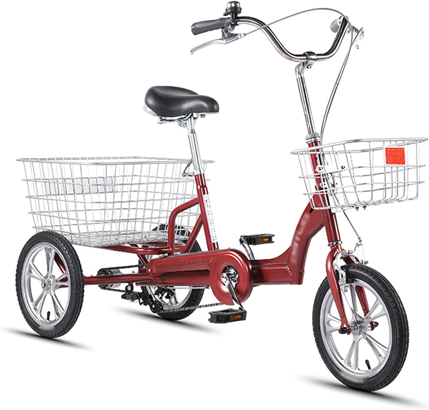 Three Wheel Bike 14Inch Adult Tricycle with Shopping Basket Adult Bicycle Outdoor Sports Comfort Bicycles Bike 3Wheel / 4Wheel Cycling Pedalling