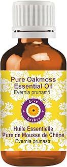 dève herbes Oakmoss Essential Oil (Evernia prunastri) Pure | Non-Sticky | Non-Greasy | Lightweight | Men & Women | All Skin Types | Steam Distilled 100ml (3.38 oz)