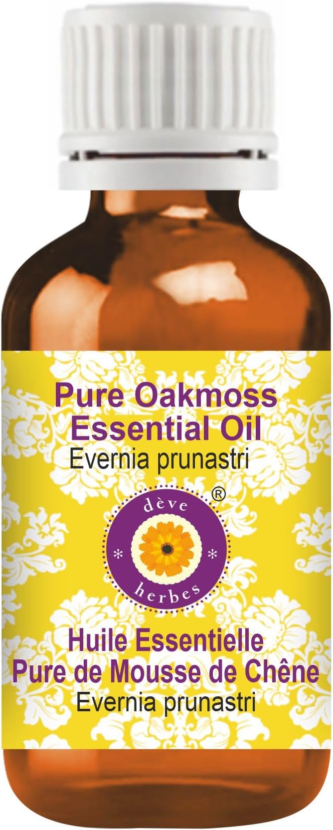 Deve Herbes Oakmoss Essential Oil (Evernia prunastri) Pure | Viscous Texture | Rich Aroma | Unisex | All Skin Types |Natural Extract Steam Distilled 15ml