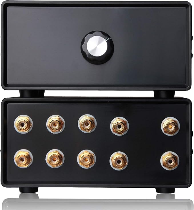 Nobsound Passive Stereo 4(1)IN1(4)OUT RCA Single Audio Splitter