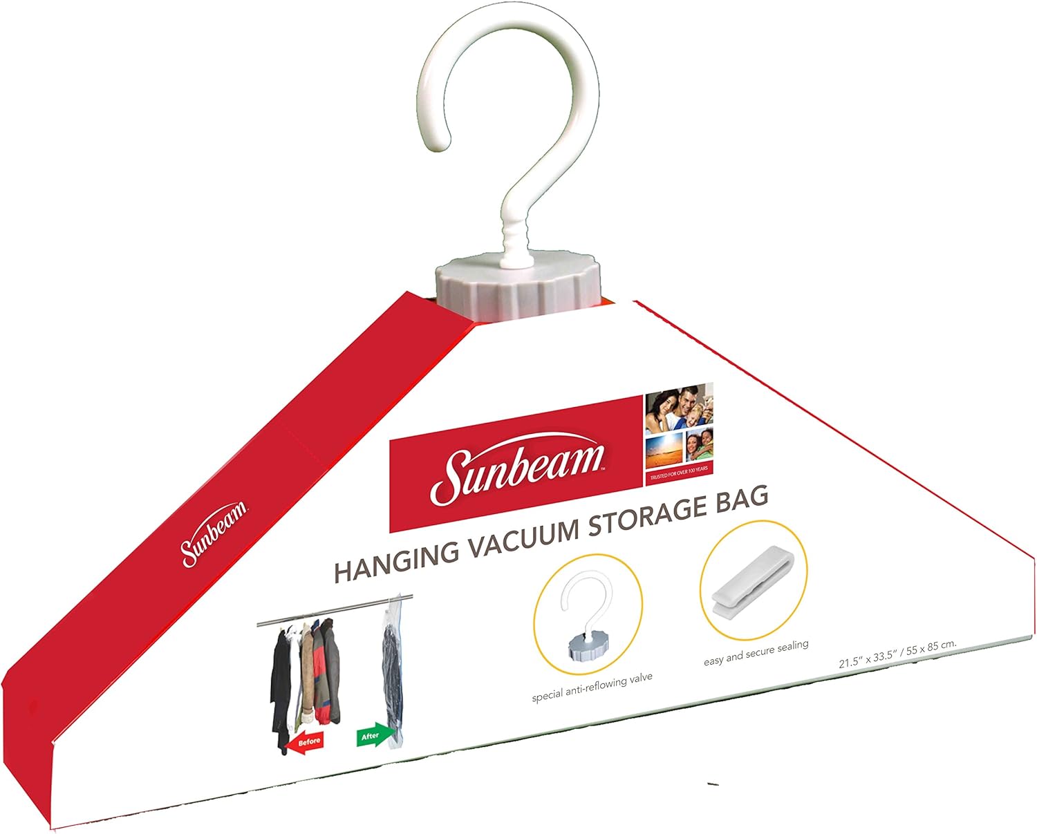 Home Basics Jumbo Vacuum Bag with Hanger, 27.7Inch