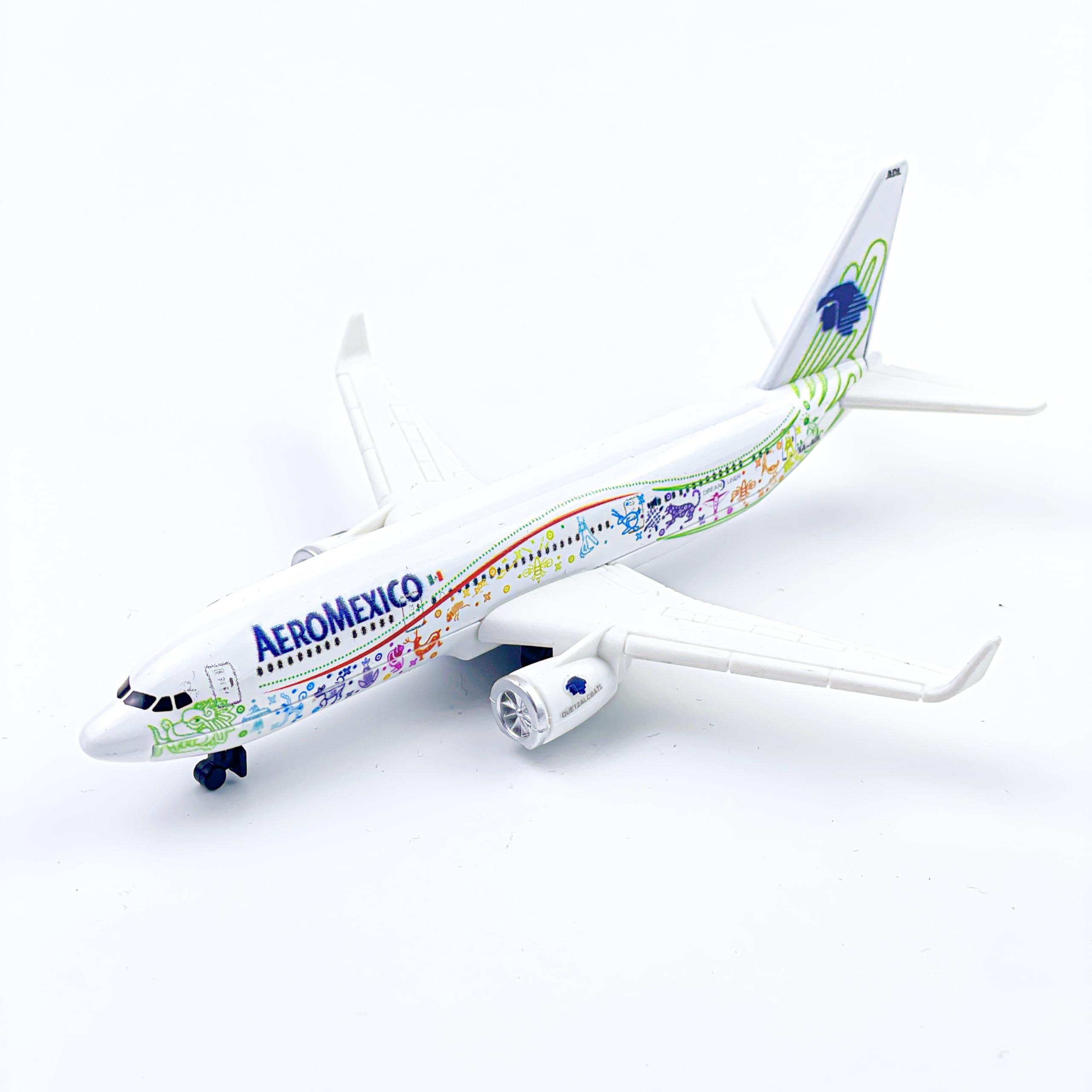 WngAur Airplane Model, Aeromexico XD-ADL Aircraft Die-cast Metal Planes Suitable for Collection and Desktop Decor