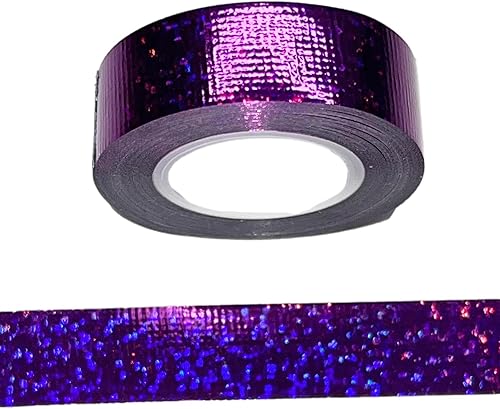 Miniatura 8 de Syntego Cinta adhesiva adhesiva holográfica con efecto de purpurina sólida de 0.591 in x 16.4 ft (verde)