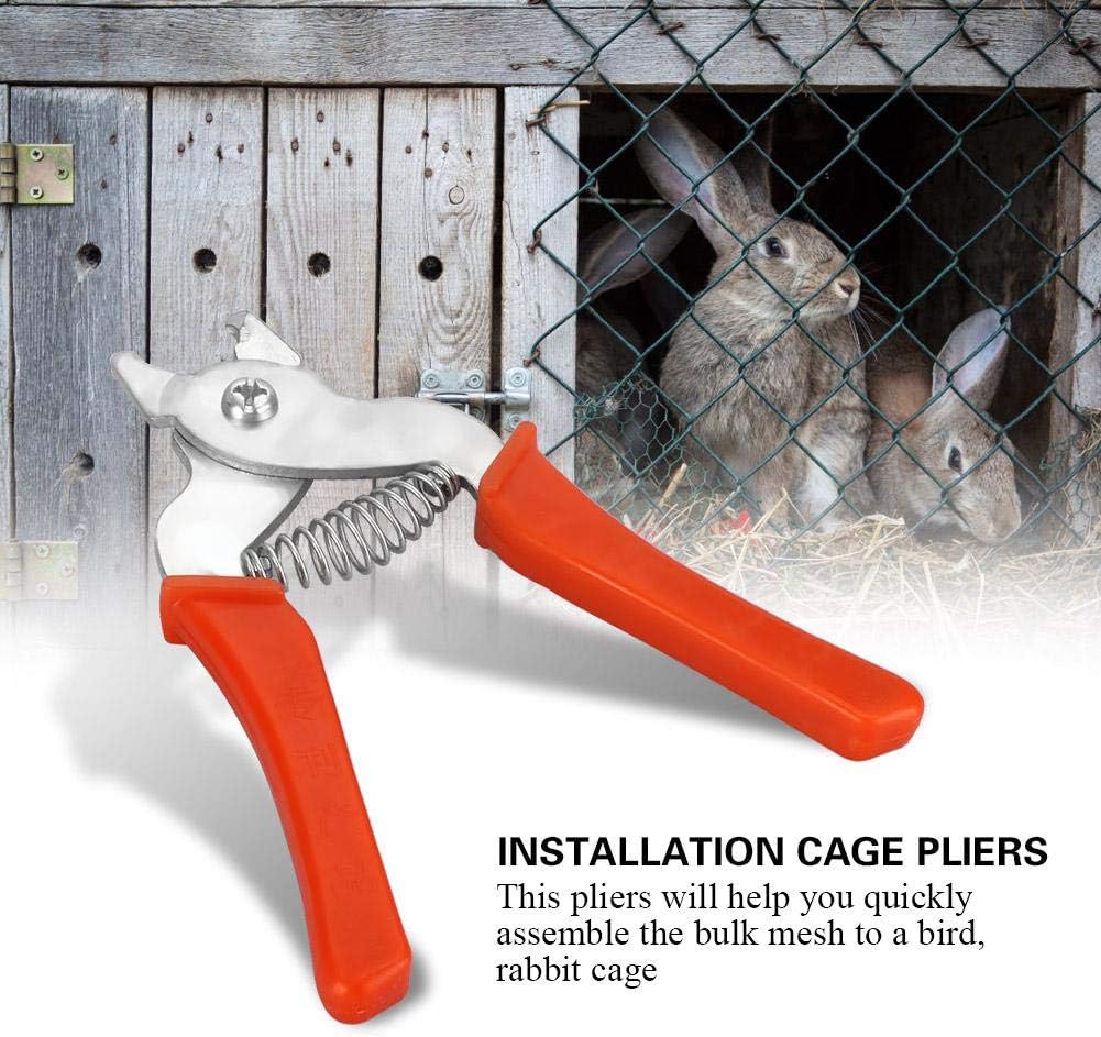 🔥 Flash Sale Cage Pliers, Straight Ring Pliers with Anti-Slip Handle Upholstery Installation Tool for Chicken Rabbit Bird Dog Cat Pet Animal Cages