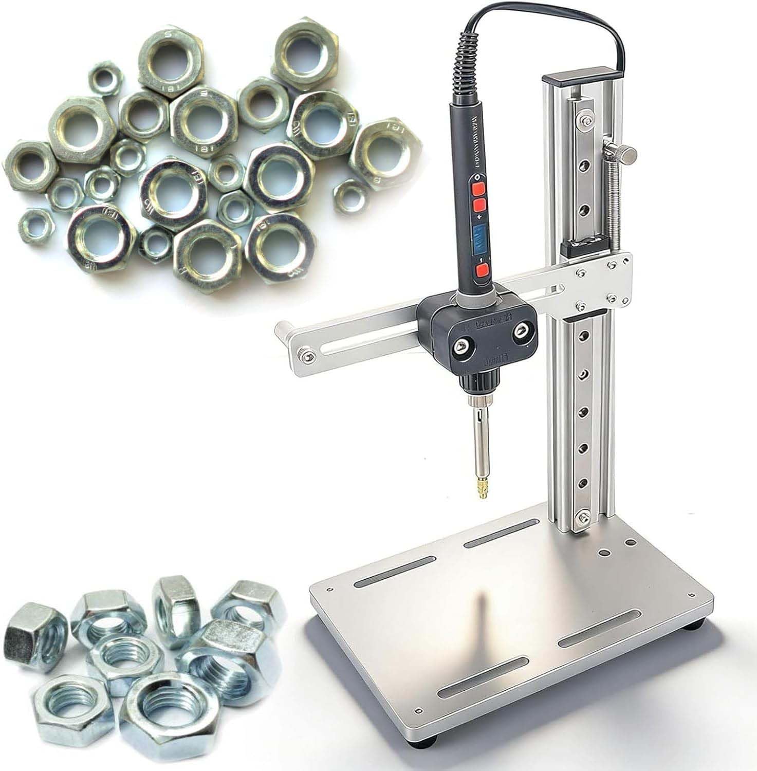 Heißpressmaschine, vertikales Werkzeug mit 90-W-Lötkolben, verstellbare Höhe für Kunststoff- und 3D-Druck, breite Anwendung