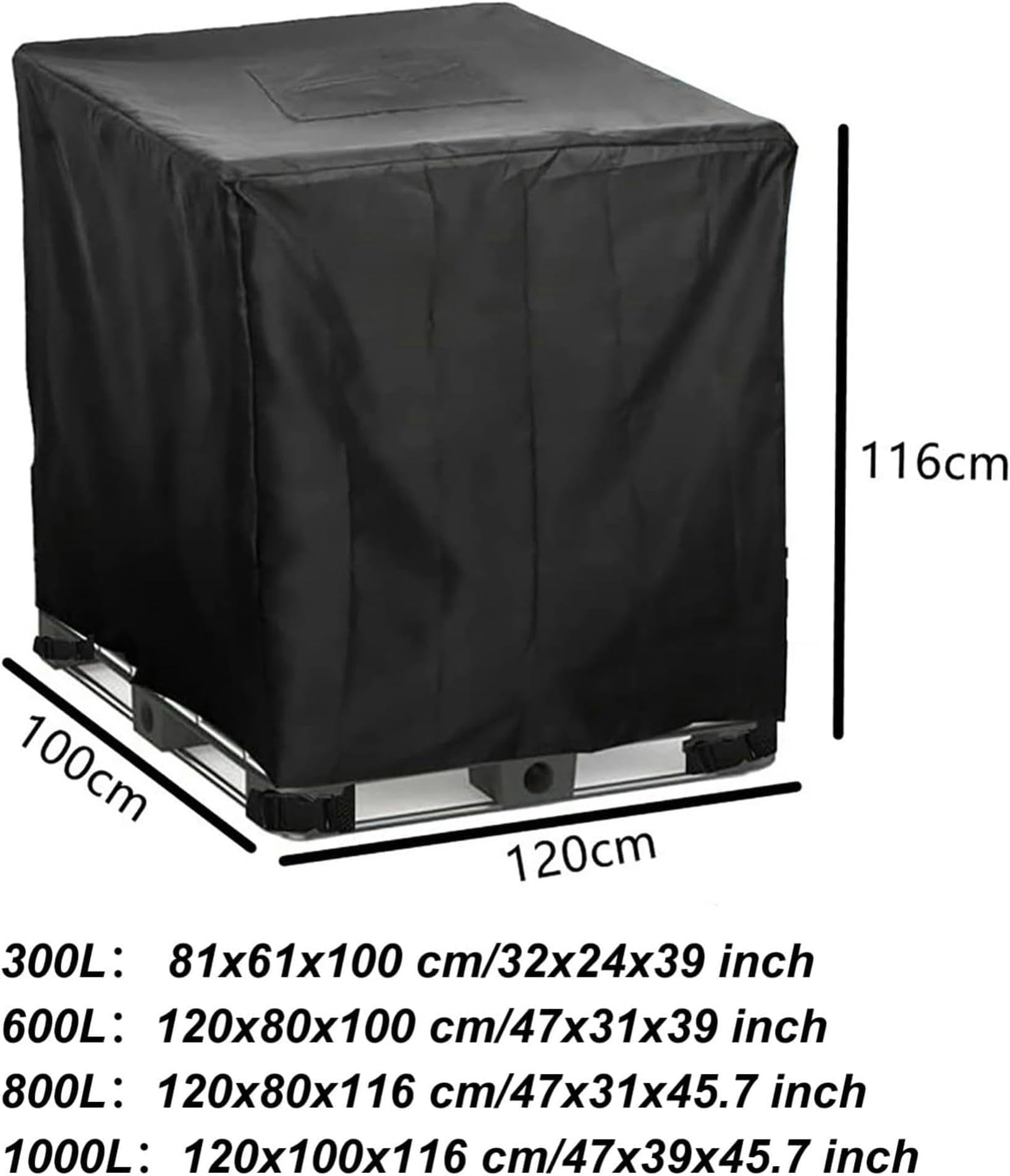 IBC Tanque Kabura, Pokrowiec na Zbiornik Wody 300L/600L/800L/1000L, Pokrowiec na Zbiornik Wody IBC, Plandeka na Zbiornik Wody, Tkanina Oxford 210D,Wodoodporna i UV