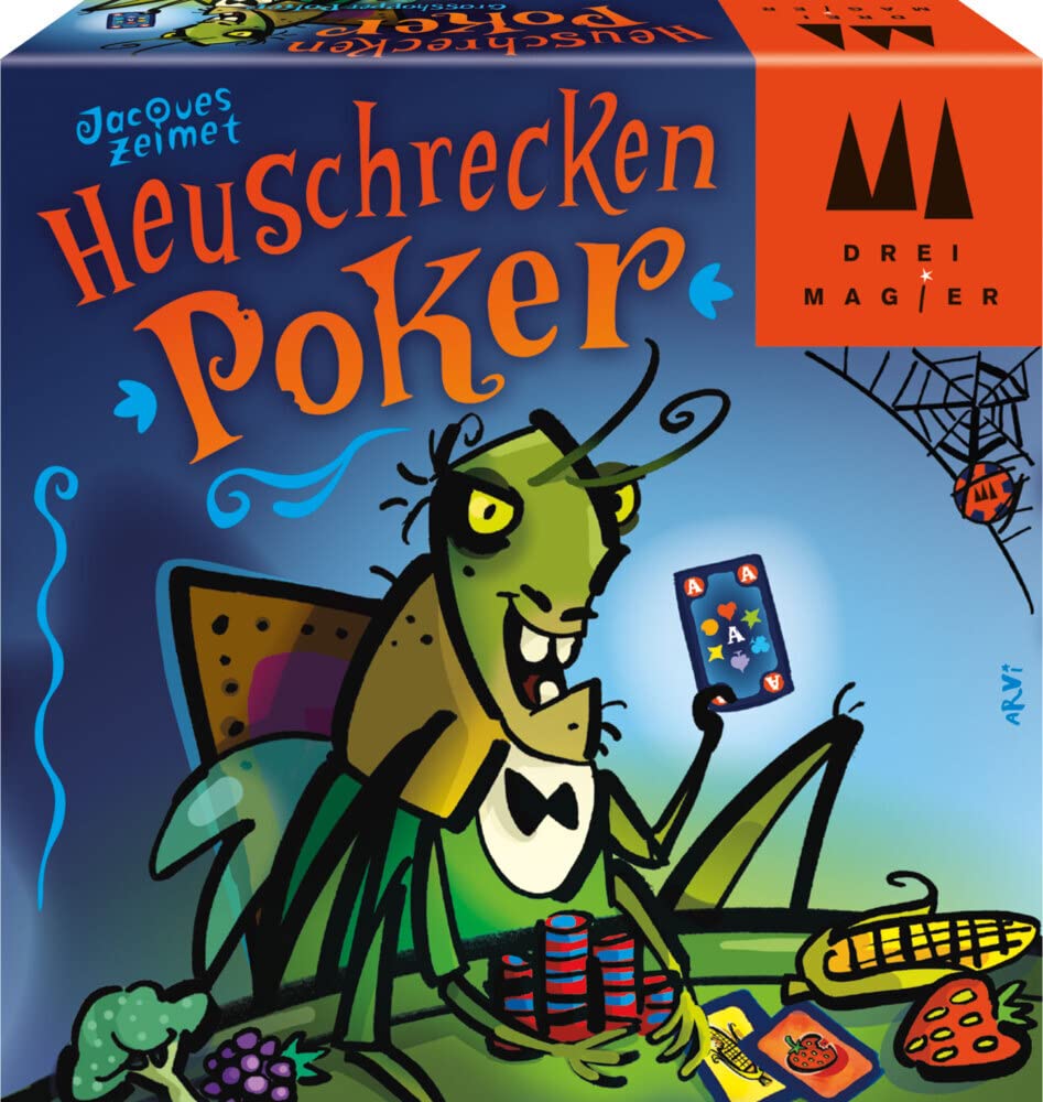 Schmidt Spiele 40893 Grasshopper Poker, THREE Magicians Card Game