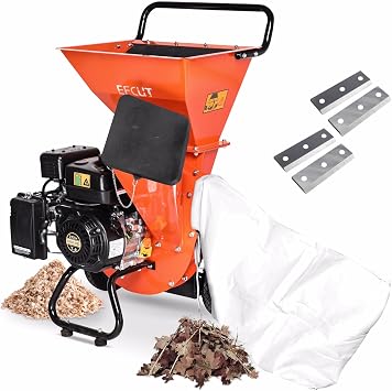 3-in-1 Multi-Function Wood Chipper Shredder Mulcher + Blade Repacements 2 Sets [Exclusive Bundle Deal]