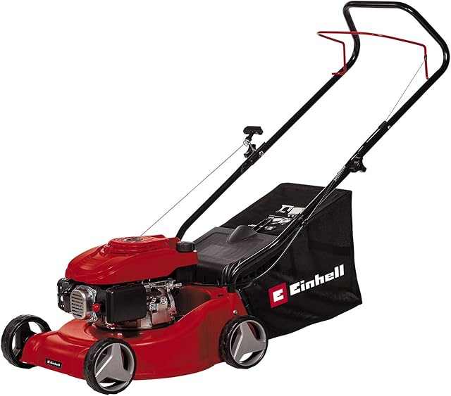 Einhell GC-PM 40/1 Petrol Lawnmower -- 40cm Cutting Width, 45L Grass Box, 3 Cutting Height Levels -- Easy To Start, Walk-Behind Lawn Mower With 4-Stroke Engine
