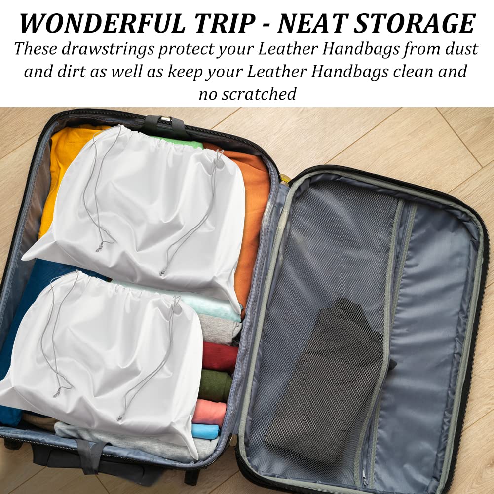 NBEADS 12 Pcs Housse de Protection pour Sac de Rangement en Tissu de Soie, avec Sac à Cordon, pour Sac à Main Sac à Main en Cuir Sac à Chaussures, 40x51cm