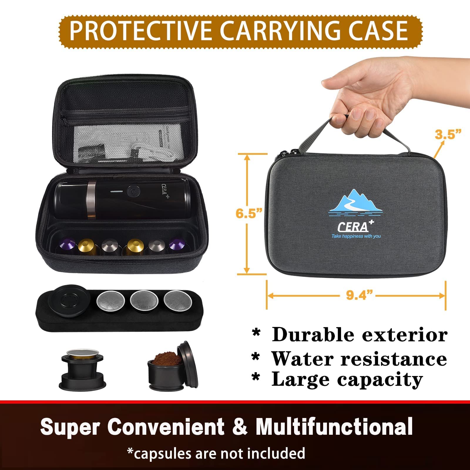 CERA+ポータブルエスプレッソメーカー 充電充電式コーヒーメーカー しろ Amazon | CERA+ ポータブルエスプレッソマシーン PRO セルフ