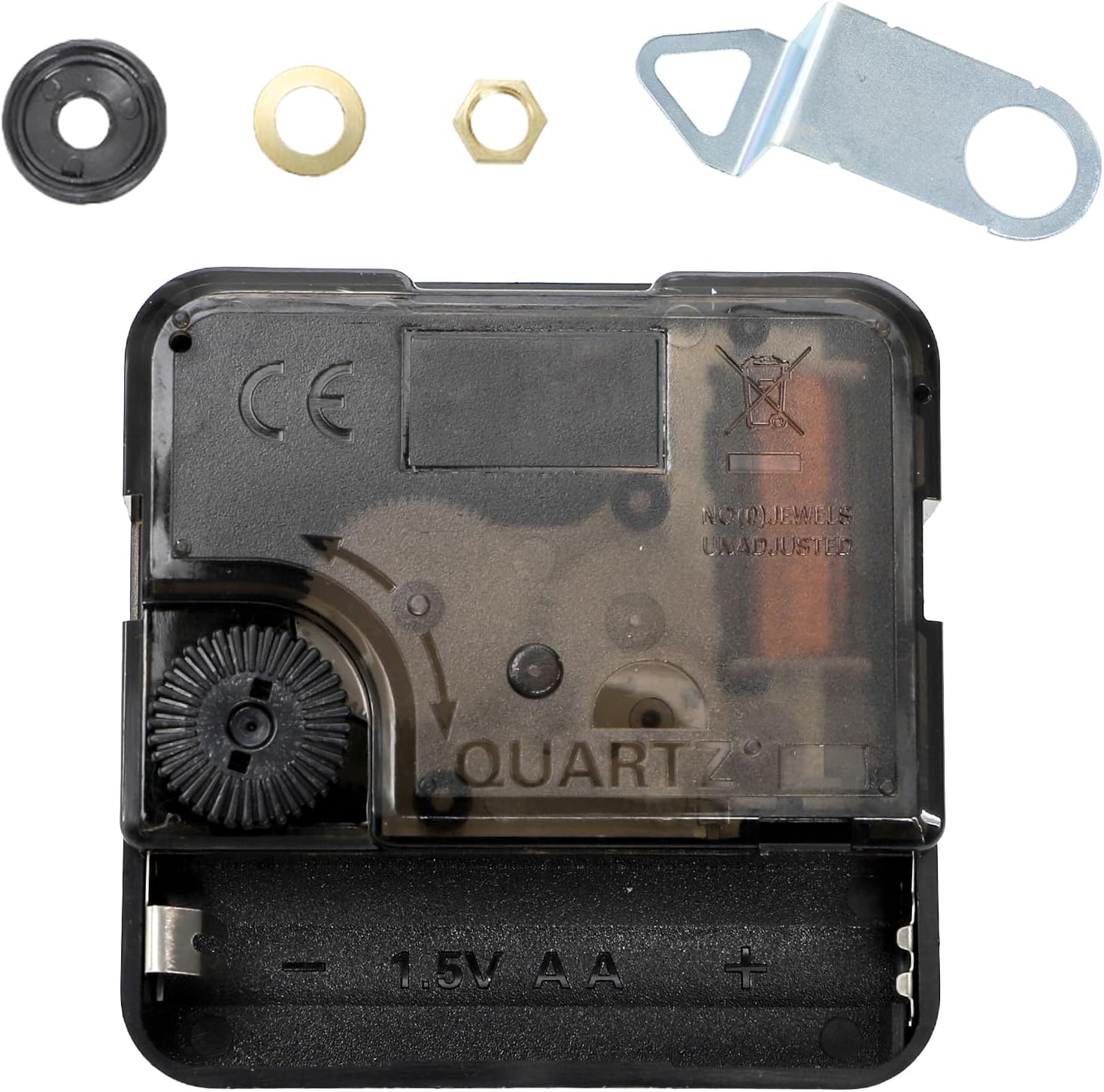 Foraineam 9 Pieces Clock Movement Mechanism Kit with 12 Pairs Clock Hands, Silent Quartz Clock Motor Kit, Shaft Lengths 16mm 20mm 23mm, Battery Operated Wall Clock Movement Repair Replacement Parts