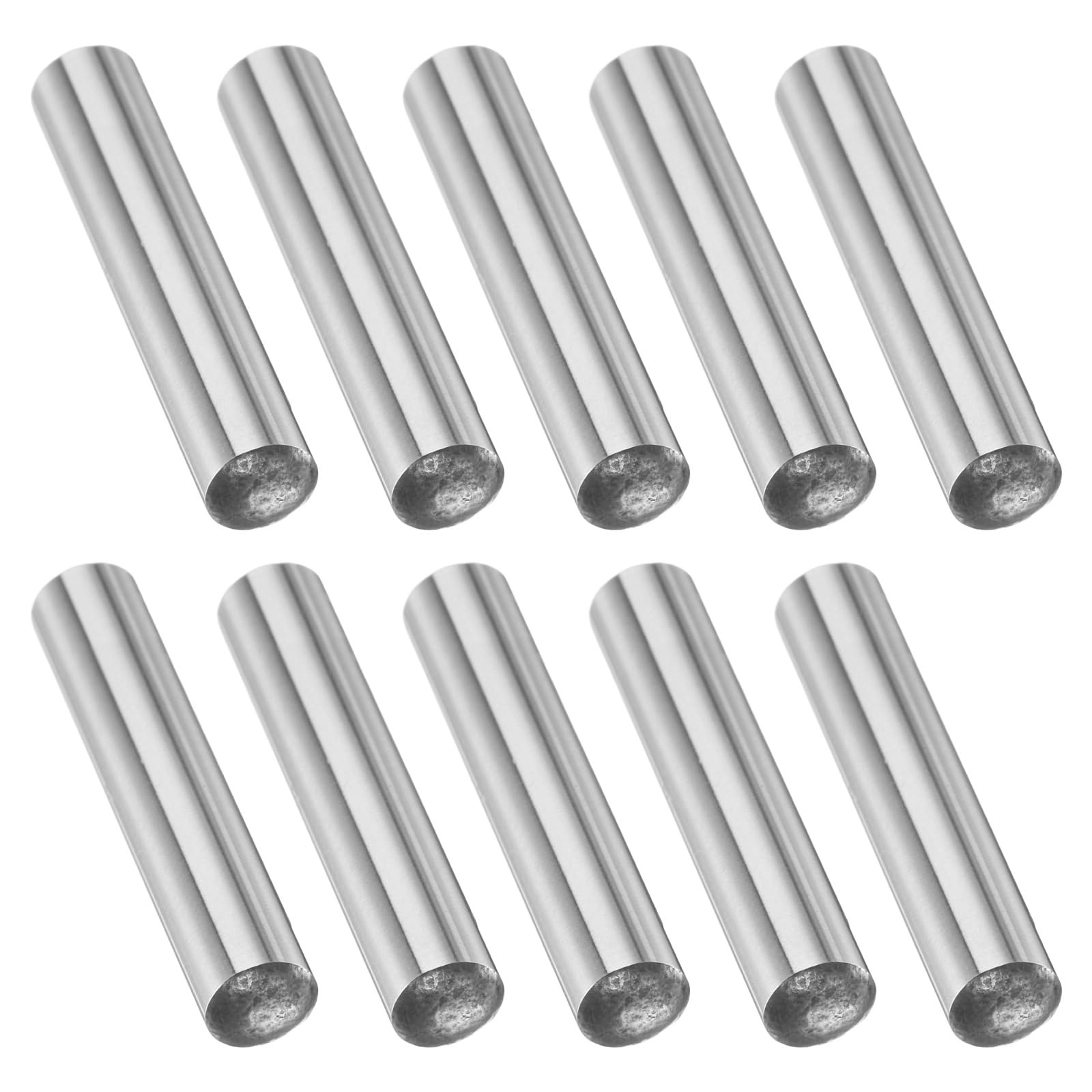 PATIKIL 10 Pcs Carbon Steel Dowel Pins, 3/16" x 1" Round Steel Metal Rods, Silver