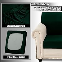 Vista 6 de UNBBRRL Fundas de sofá de 7 piezas para sofá, funda de repuesto para sofá Ektorp de 3 asientos con 1 funda principal, 3 fundas de cojín de asiento