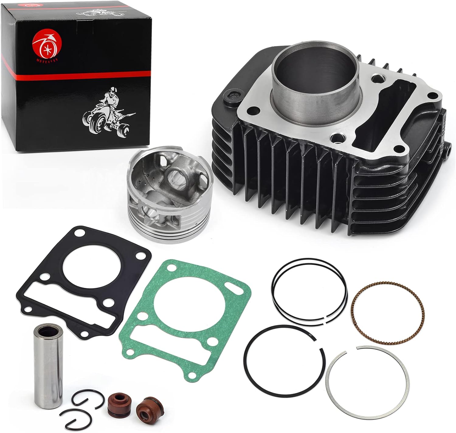 MOTO1988 Cylinder Piston Ring Gaskets Top End Rebuild Repair Kit For HONDA GROM 125 2014-2020 12100-K26-900