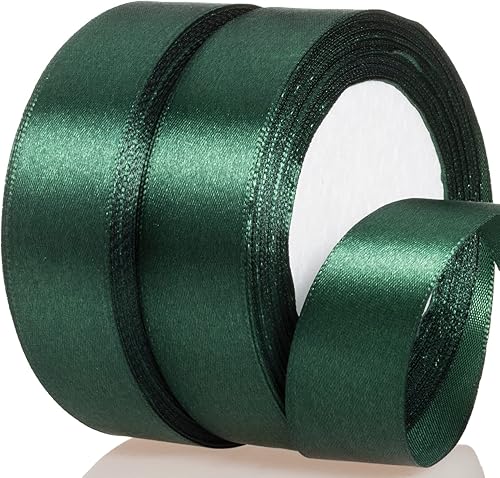 Miniatura 30 de ATRBB Cinta de satén verde menta de 1 1/2 pulgadas, cinta de tela sólida de 50 yardas para envolver regalos, ramos, bodas y decoración del hogar, 25