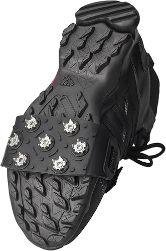 Miniatura 9 de FANBX F Crampon Traction Tacos antideslizantes de tracción para crampones, picos de 7 puntos para calzado para caminar, trotar, senderismo,
