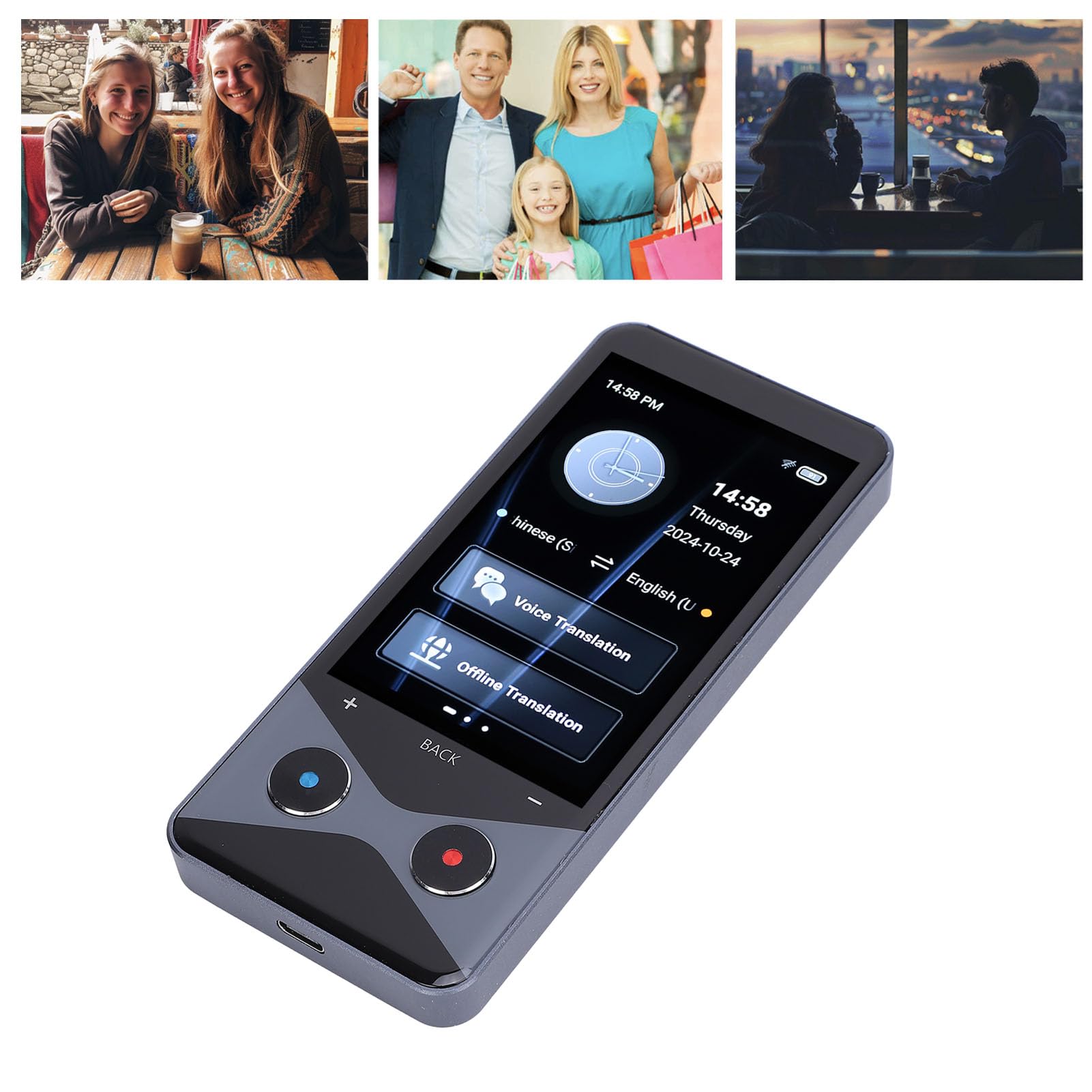 Dispositivo di traduzione in Tempo Reale - 1 GB di RAM, 16 GB di Rom, Fotocamera da 5 MP per Appassionati di Viaggi, Professionisti e viaggiatori frequenti