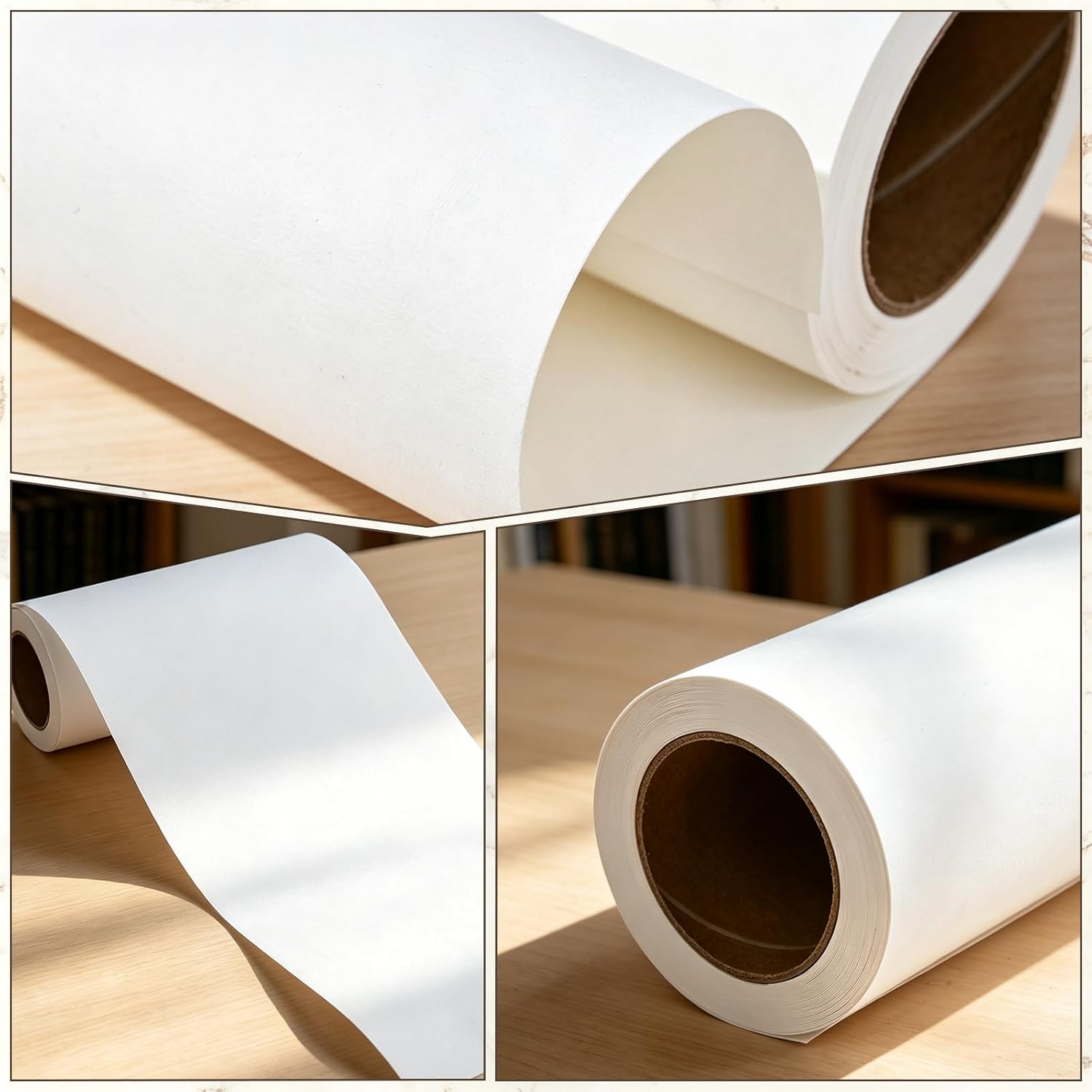UniBeax Watercolor Paper Roll, 100% Cotton, 140lb Cold Pressed, Large Paper