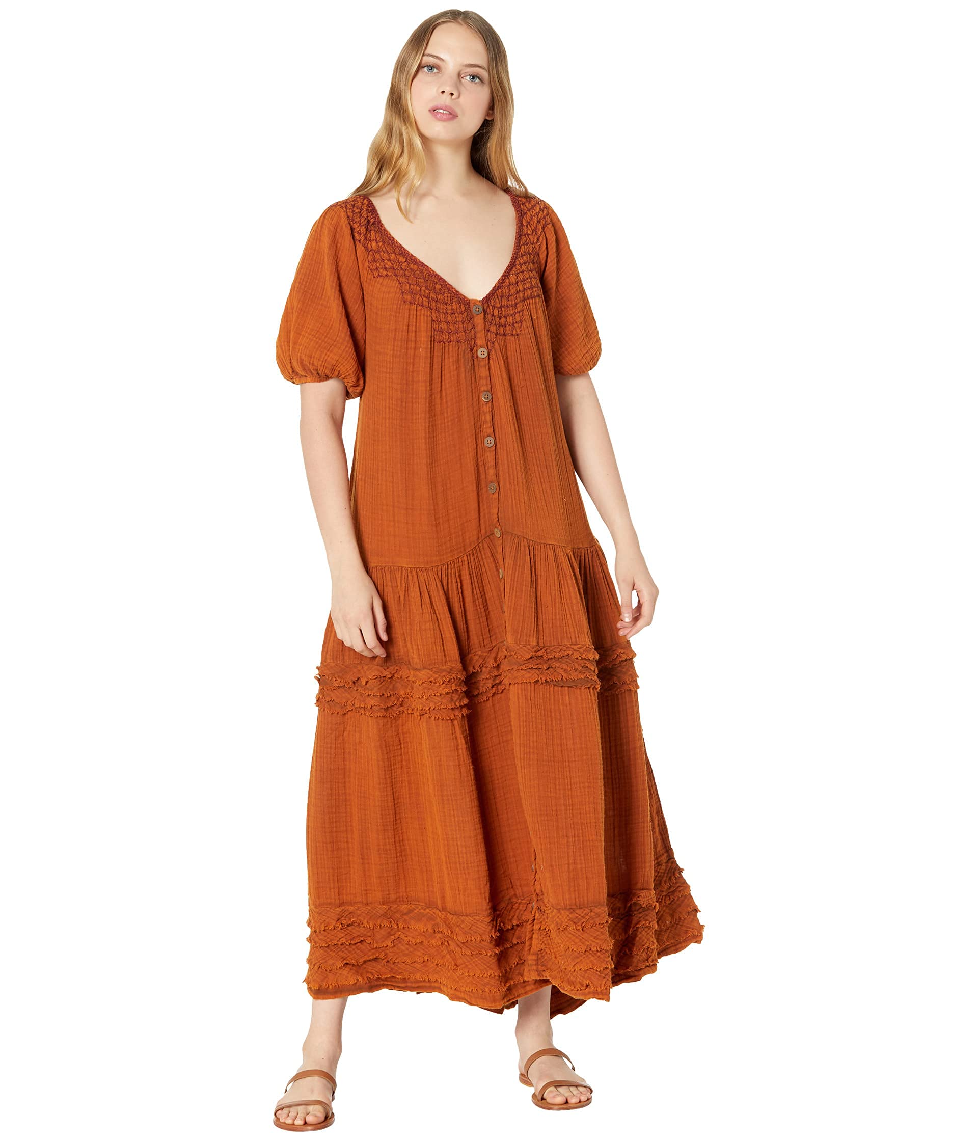 chinese dress ladies Free People Sunday Stroll Maxi, Burnt Clay Combo, X-Small : Amazon.sg:  Fashion