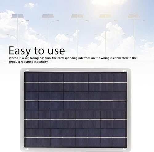 Miniatura 4 de Solar Panel Battery Charger Kit, 20W Monocrystalline Silicon Solar Panel, 18V 50A MPPT Dual USB Voltage Stabilizing Controller for Outdoor Car RV