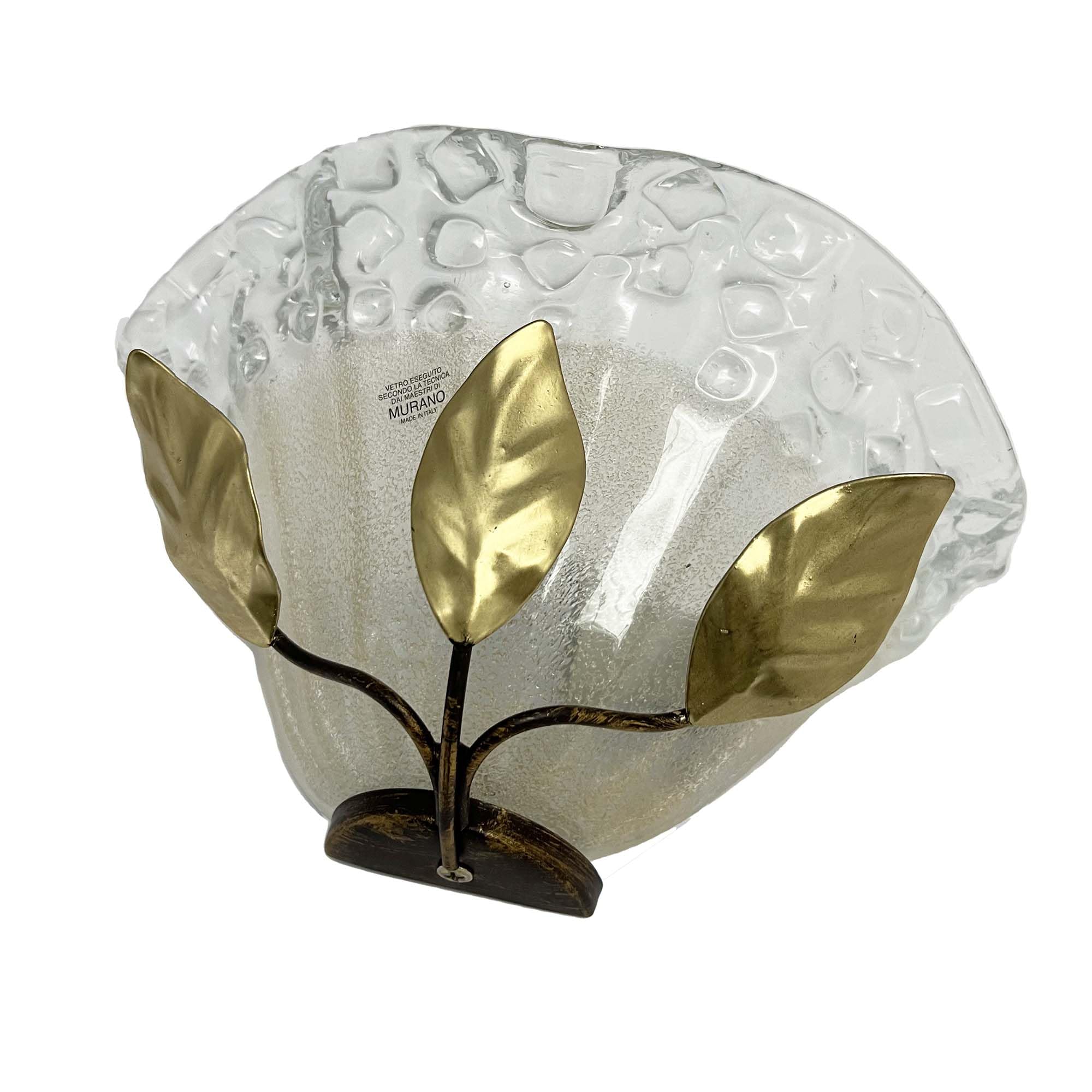 Applique da parete interno in ferro battuto marrone e oro con vetro di murano ambra 1 luce, applique classico, applique in vetro per camera da letto, soggiorno, corridoio, bagno, sala pranzo bon-100