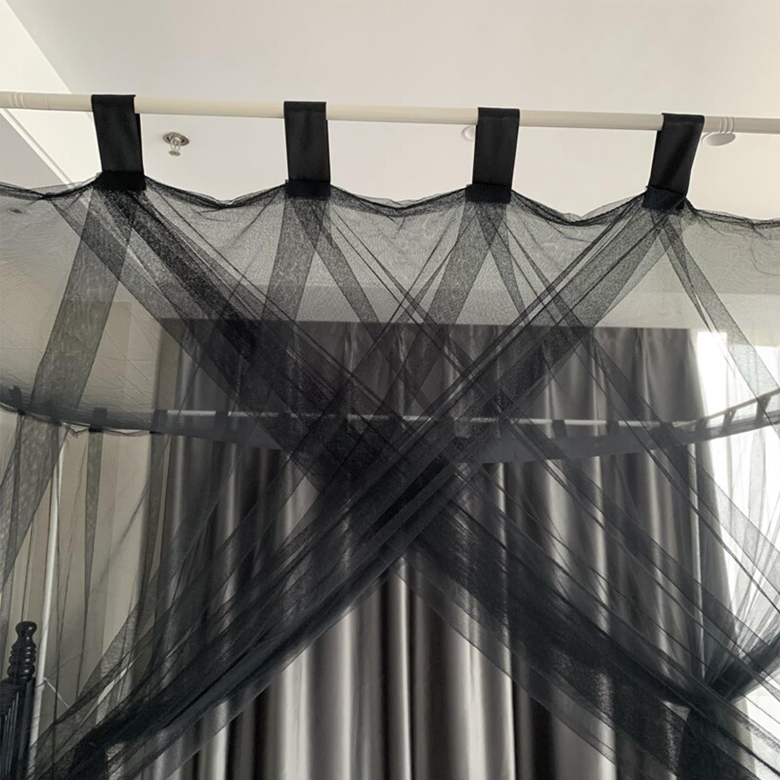 SARKEY 4-Pfosten Prinzessinnen Betthimmel,Elegantes Prinzessinnen-Moskitonetz,Bettvorhang,Baldachin Für Erwachsene,Hochzeit,Schlafzimmer,Kinderzimmer,Dekoration(150x200x200cm(59"x79"x79"))