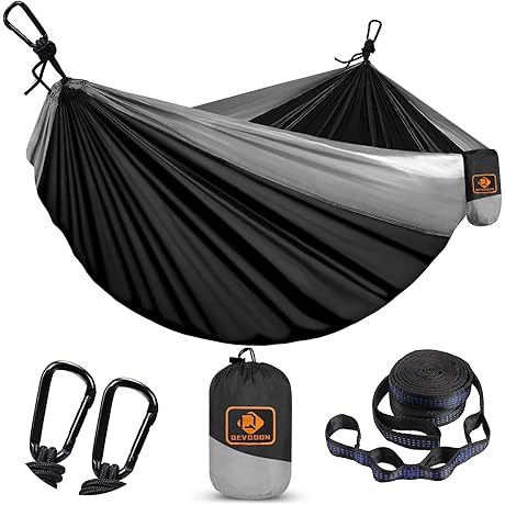 Double Hammock with Tree Straps for Outdoor Adventures