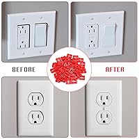 Vista 7 de 48 separadores de interruptor y receptáculo, interruptor de plástico y espaciadores receptivos para caja eléctrica con 30 tornillos inoxidables