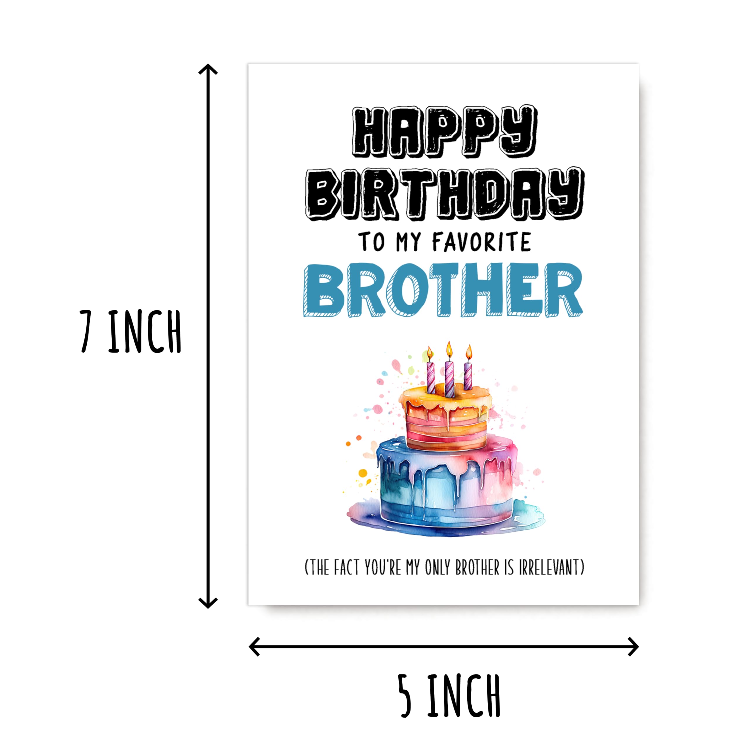 Lustige Geburtstagskarte Für Bruder/Schwester – 'Happy Birthday To The Sibling That I Hate The Least'