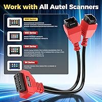 Vista 6 de Autel Adaptador original OBD2 12+8 para Chrysler OBD II, protocolo de pasarela de cable de derivación, derivación de seguridad universal 12 8