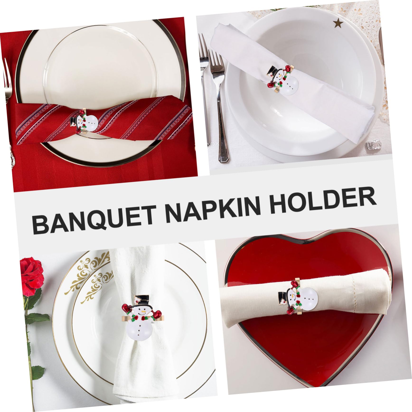 TOPBATHY 12stücke Weihnachts Serviettenringe Dekorative Tischaccessoires Für Festlichkeiten Einzigartiges Design Für Familienfeiern Und