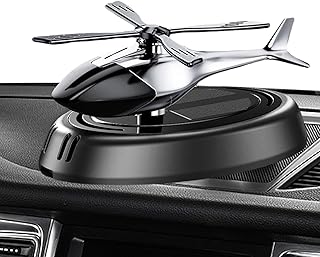 Solar Car Perfume - Alloy Air Freshener Diffuser, Helicopter Rotating Freshners with Plant Oils, Alloy Car Scent Ornament | Luxury Solar Powered Aromatherapy for Cars Interior Console and Home Decorat