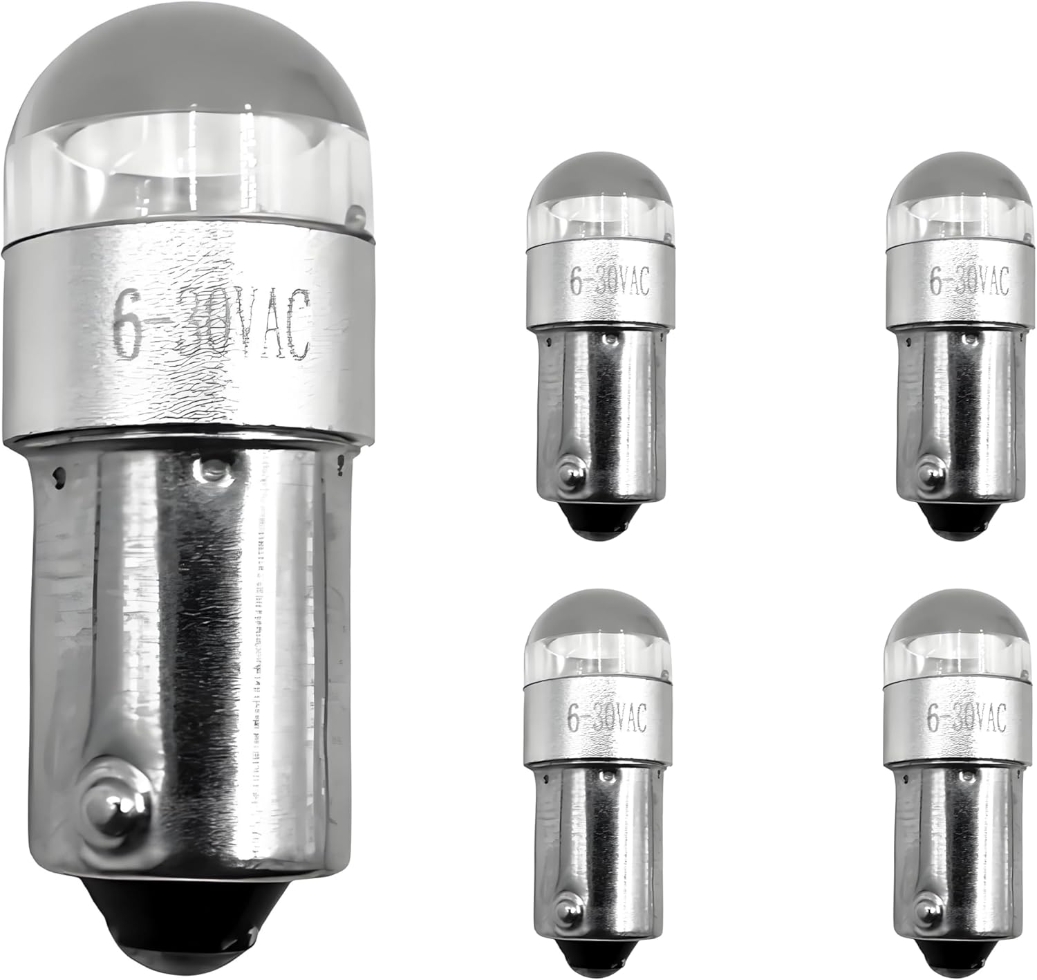 Replacement Flashlight LED Bulbs,5 pcs Replacement Light Bulbs DC/AC 6-30V Cold White 1W 90lm (E10)