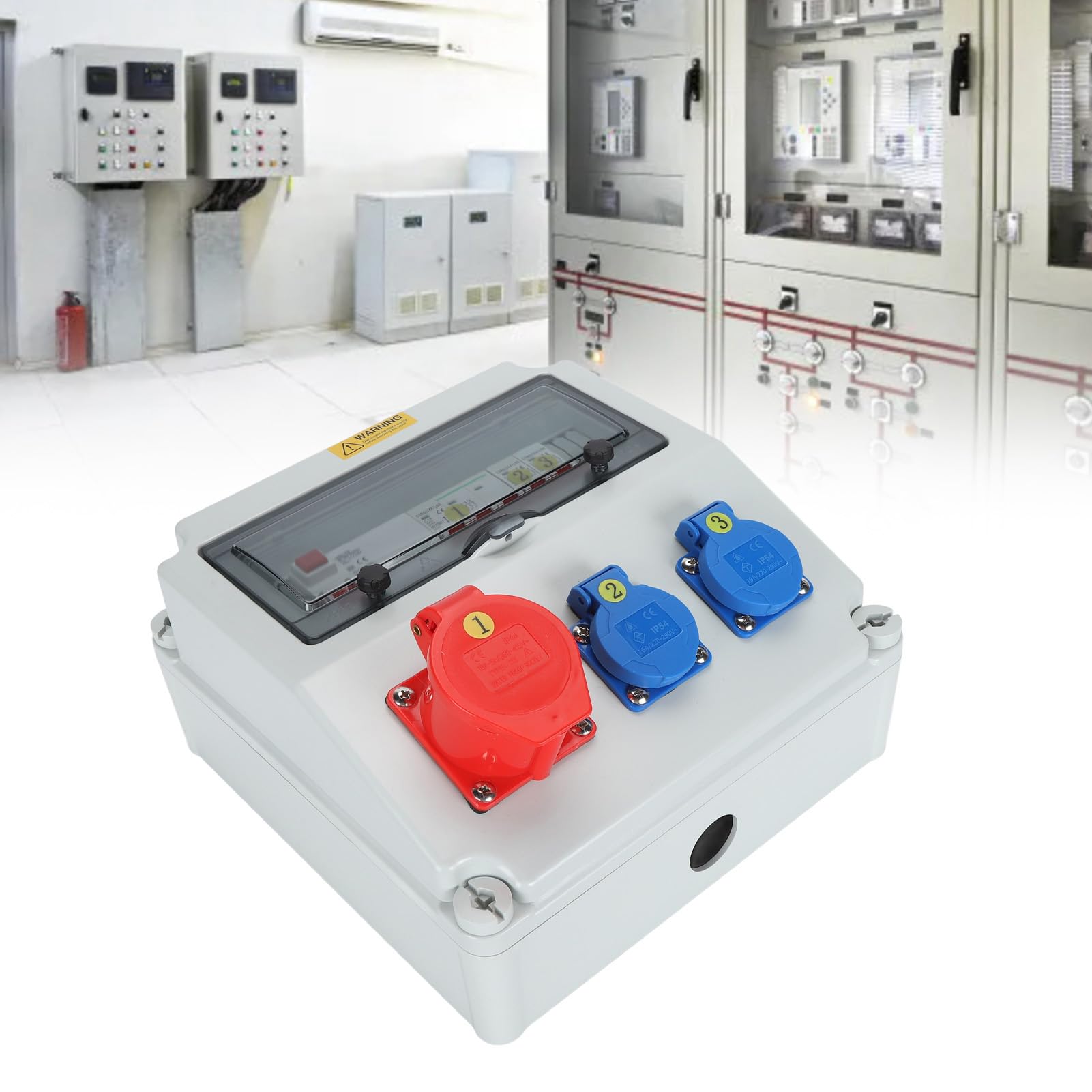 Przemysłowa Skrzynka Gniazdkowa, Wodoodporny materiał ABS, Wyłącznik Automatyczny do Zasilania 220-250 V i 380-415 V do zastosowań Zewnętrznych i Przemysłowych