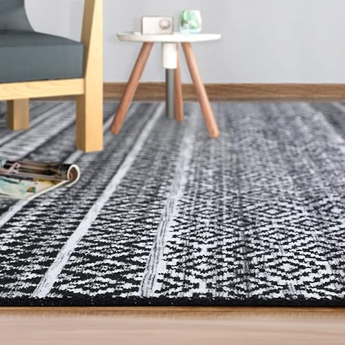 Miniatura 4 de IMINROME Tapete pequeño bohemio de 2 x 3 pulgadas, tapete para interiores, resistente a las manchas, antideslizante, tapete geométrico para entrada,