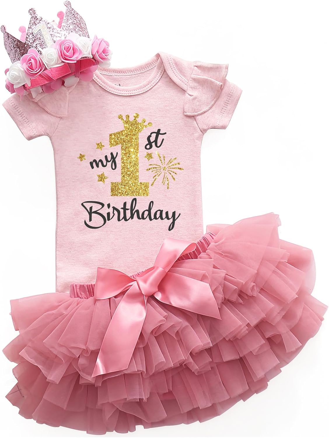 1st Birthday Outfit Girl Babies First Birthday Outfit Sweet Girls Dress 1 Year Old