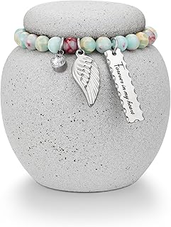 SOITIS Mini Urn for Human Ashes - 2.76 Inches Ceramic Urn for Ashes, Memorial Small Holder Decorative Urn, Cremation Funeral Urns for Women Men