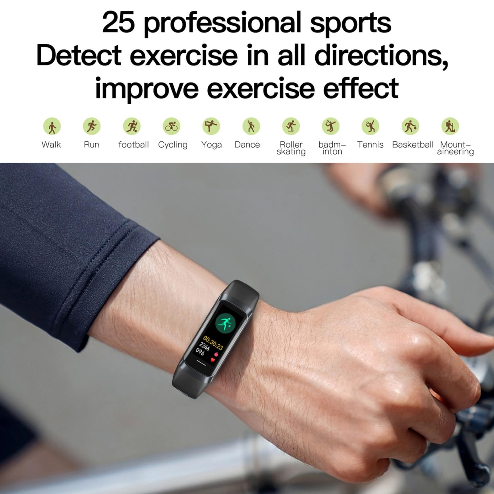 Dilwe Fitness Tracker, Smartwatch per Uomo Donna con 25 modalità Sportive IP67 Monitor del Sonno Resistente All'acqua Controllo della Musica Smart Band