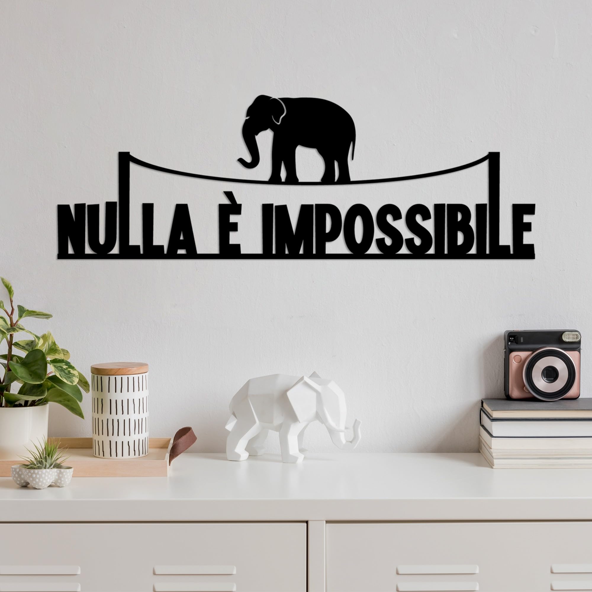 Stylish Black Decorative Metal Wall Accessory, 60 x 20 cm, 100% Metal, 1.5 mm Thickness, Perfect for Modern Home Decor & Unique Wall Art