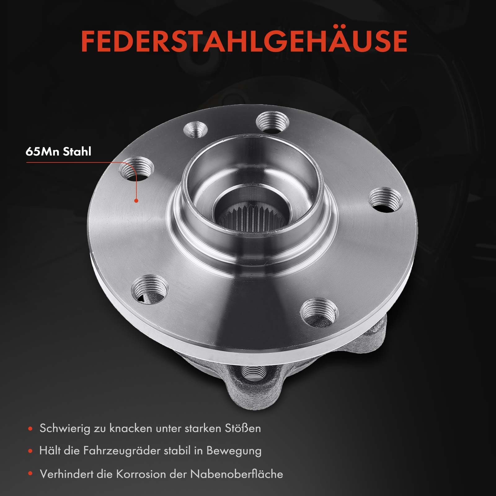 Frankberg Cuscinetto ruota Set di cuscinetti ruota Anteriore sinistra destra Golf VI 5K1 Golf V 1K1 Golf Plus 521 5M1 Golf VI Variantee AJ5 Yeti 5L Compatibile con Replace# 5K0498621