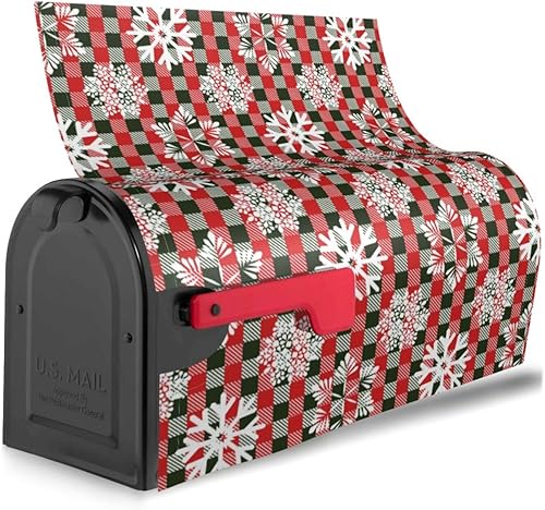 Miniatura 52 de Divertido gnomo de verano para conducir coche y girasol, cubierta magnética para buzón, patrón a cuadros, para decoración del hogar, jardín, 21 x 18