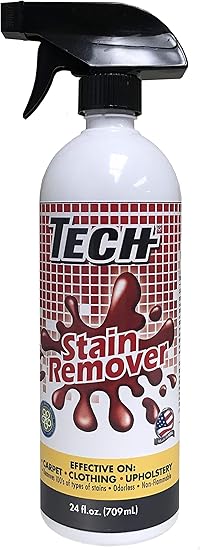 TECH Stain Remover, 24 oz Spray Bottle, For Carpet, Clothes, Upholstery, and Other Fabrics