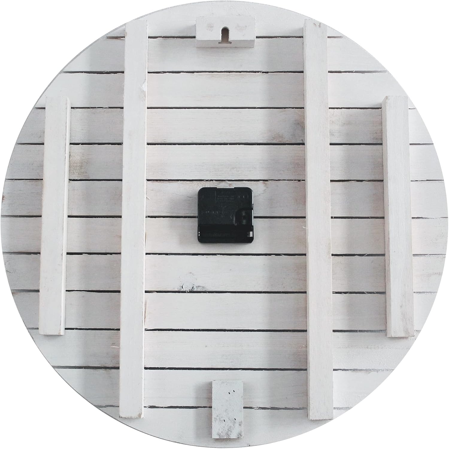 FirsTime & Co.® Shiplap Farmhouse Wall Clock, American Crafted, White, 18 x 2 x 18, : Home & Kitchen