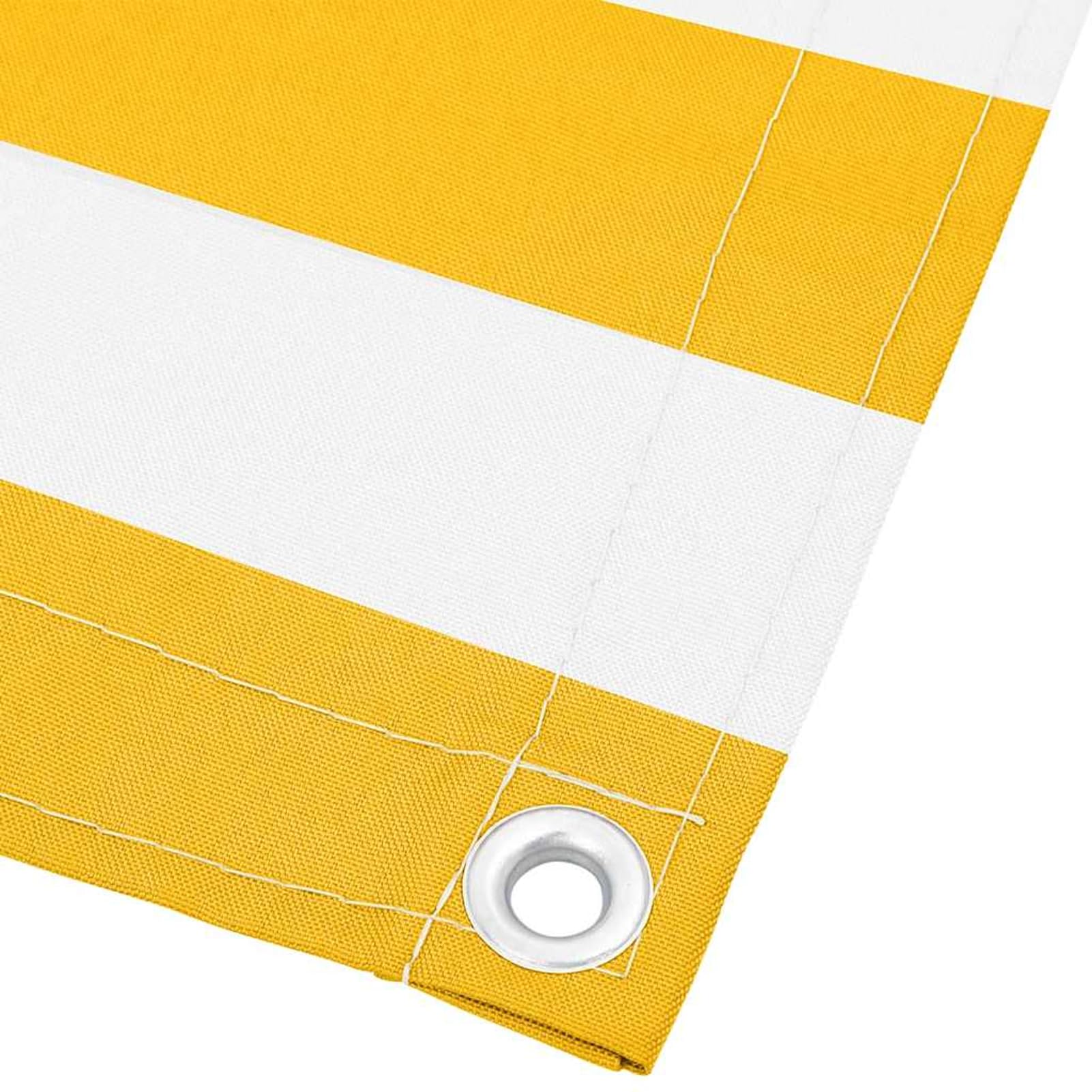Anself Paravento per Balcone Striscia Gialla e Bianca 120x800 cm, Frangivista Balcone, Copri Ringhiera Balcone per Balcone Giardino terrazza, Protezione UV Antivento Impermeabile42002046