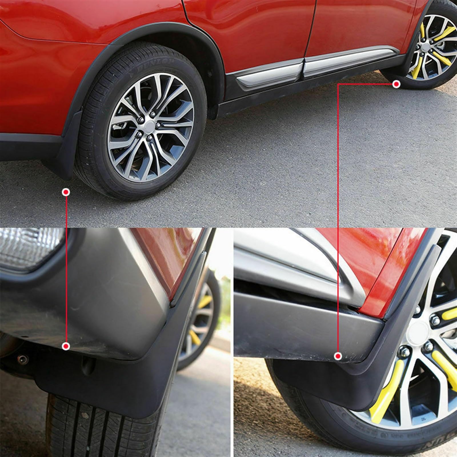 Parafanghi Flaps Auto Paraspruzzi Paraspruzzi Mud Flap Parafanghi, for Mitsubishi, Outlander 2015-2019 2016 2017 2018
