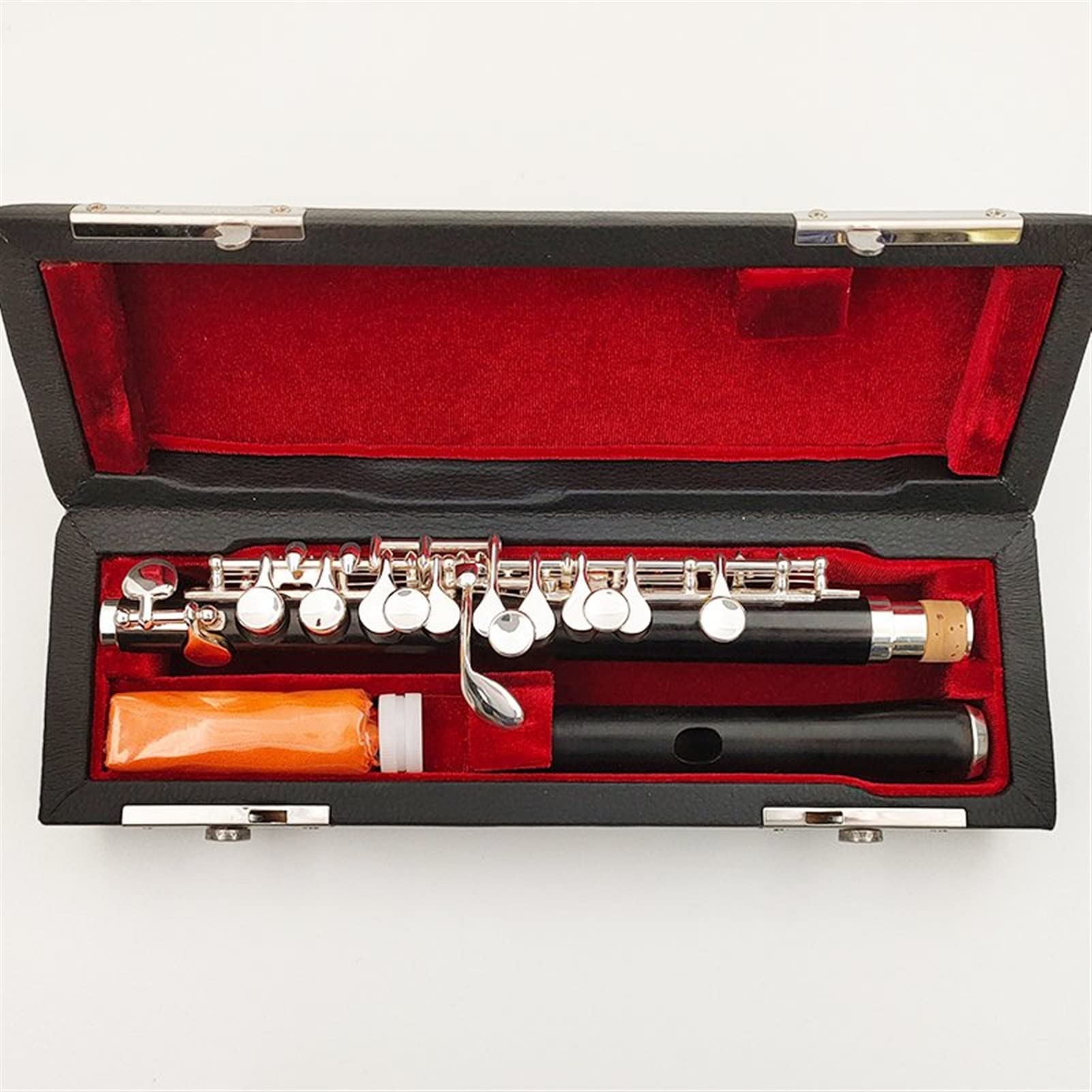 ZUZU Ebony Piccolo C Key Cupronickel Flauta De Tamaño Medio Plateado Material De Cuerpo Kit Flauta