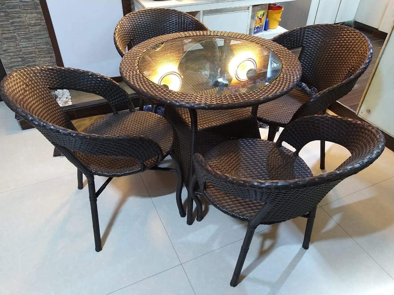 Wicker Craft 4+1 Wicker Patio Furniture Set – Outdoor Table & Chairs for Garden, Balcony & Backyard | All-Weather, UV-Protected, Rust-Free Frame | Stylish & Durable Design| WC-08-image-23